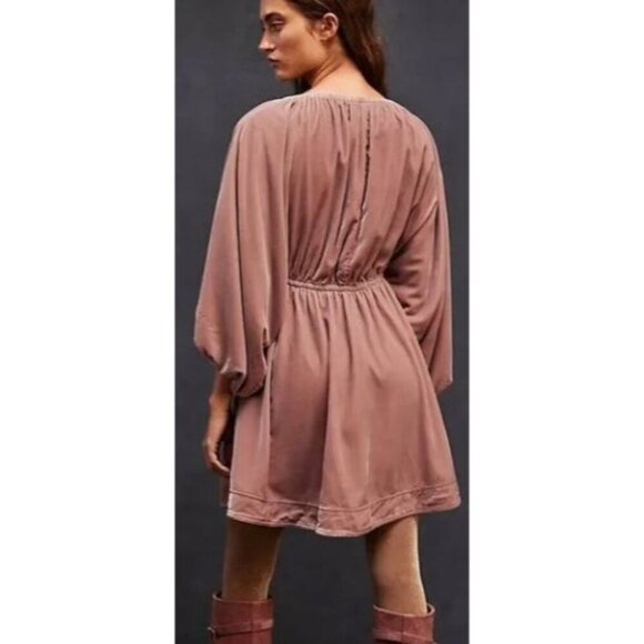 Free People Portia Velvet Mini Dress Size Small NWT MSRP: $128 - Picture 3 of 8